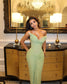 Green Off Shoulder Sequin Prom Dresses Mermaid Exquisite Customized