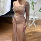 Satin Mermaid Elegance: Heartsweet Overskirt Beaded Evening Dresses for Women's Party