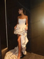 Newest Rcuhed Satin Asymmetrical Formal Dresses With Corset Bustier Fashion Women Maxi Dress To Party Lace Up Back