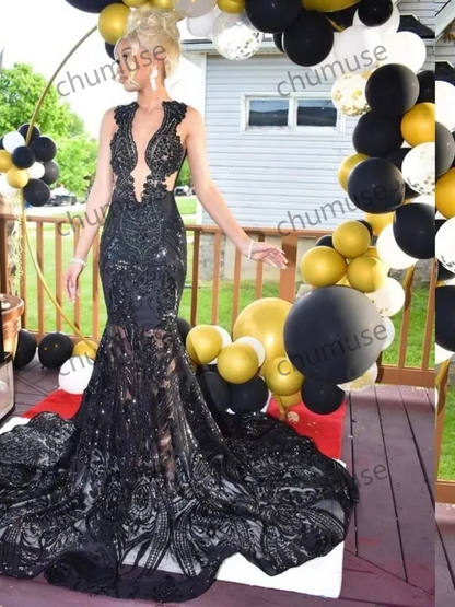Black Gold Diamond Prom Dresses Rhinestone Crystal