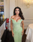 Green Off Shoulder Sequin Prom Dresses Mermaid Exquisite Customized