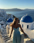Blue Draped Column Prom Dresses Strapless Customized