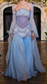 Sexy A Line Off The Shoulder Maxi Long Party Light Blue Chiffon Prom Dresses Evening Dress