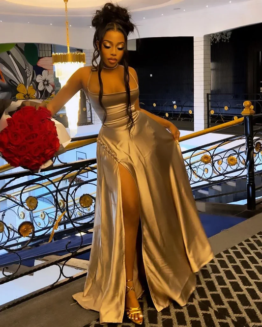 Sexy Mermaid Spaghetti Straps Sleeveless Lace Up Floor-Length Prom Dresses