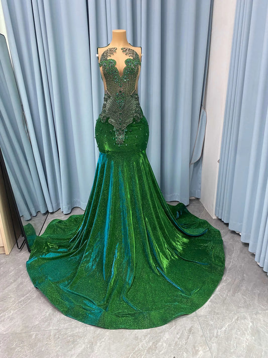 Vestido de noche largo, sexy y elegante para mujer, vestidos de fiesta brillantes.