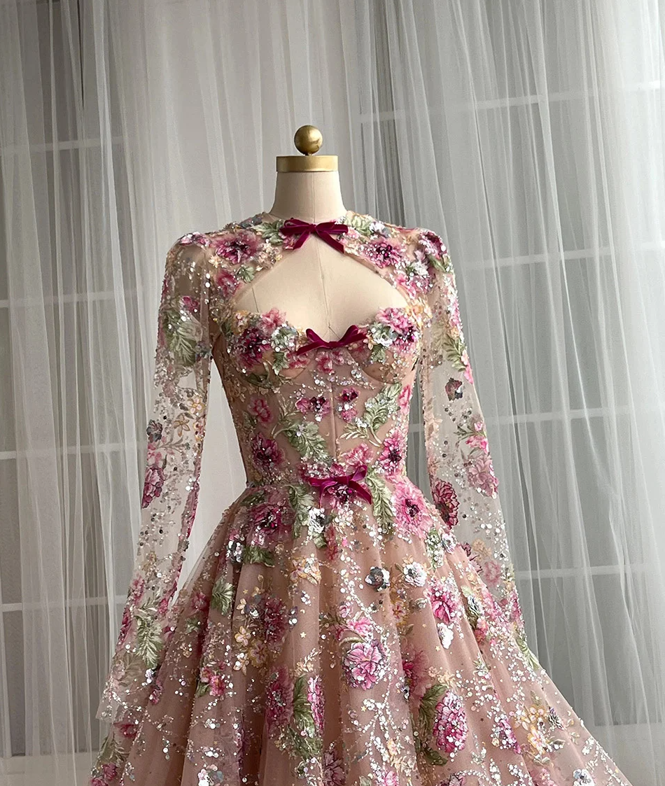 Sparkling Formal Evening Dress Customized Sweetheart Beading Sequined Lace Prom Gown with Bolero A Line Party Dresses