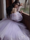 Sparkly Prom Dresses Purple Prom Dresses Robes Cocktail Off The Shoulder Prom Dresses Long Sleeve Prom Dresses
