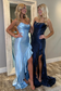 Sparkly Sheath Boat Neck Sleeveless Fully Beaded Ruffles Prom Party Gown High SIde Slit and Train Lace Up Evening Dress