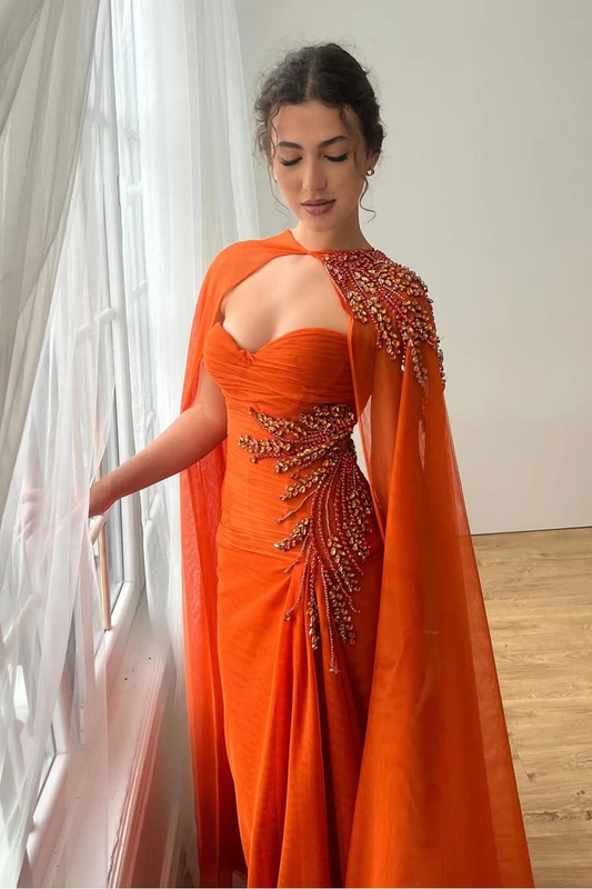 Strapless Sweetheart Sleeveless Long Prom Dress With Pleated Beading