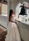 Stunning Ball Gown Strapless Layered White Lace Prom Dress Wedding Dress