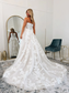 Sweetheart A Line Tulle Lace Appliqued Boho Wedding Dresses for Bride with Sleeves