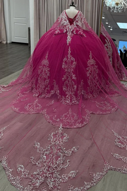 V Neck Spaghetti Straps Sleeveless Beaded Sequins Appliques Burgundy Quinceañera Dress