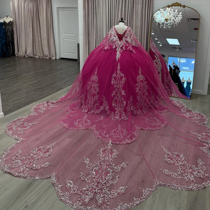 V Neck Spaghetti Straps Sleeveless Beaded Sequins Appliques Burgundy Quinceañera Dress