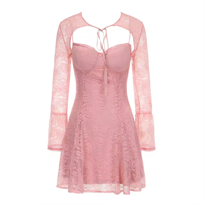 Long Sleeve Party Dresses New Arrivals Separate Cape and Sexy V Neck Dresses Set Vintage Women's Clothing