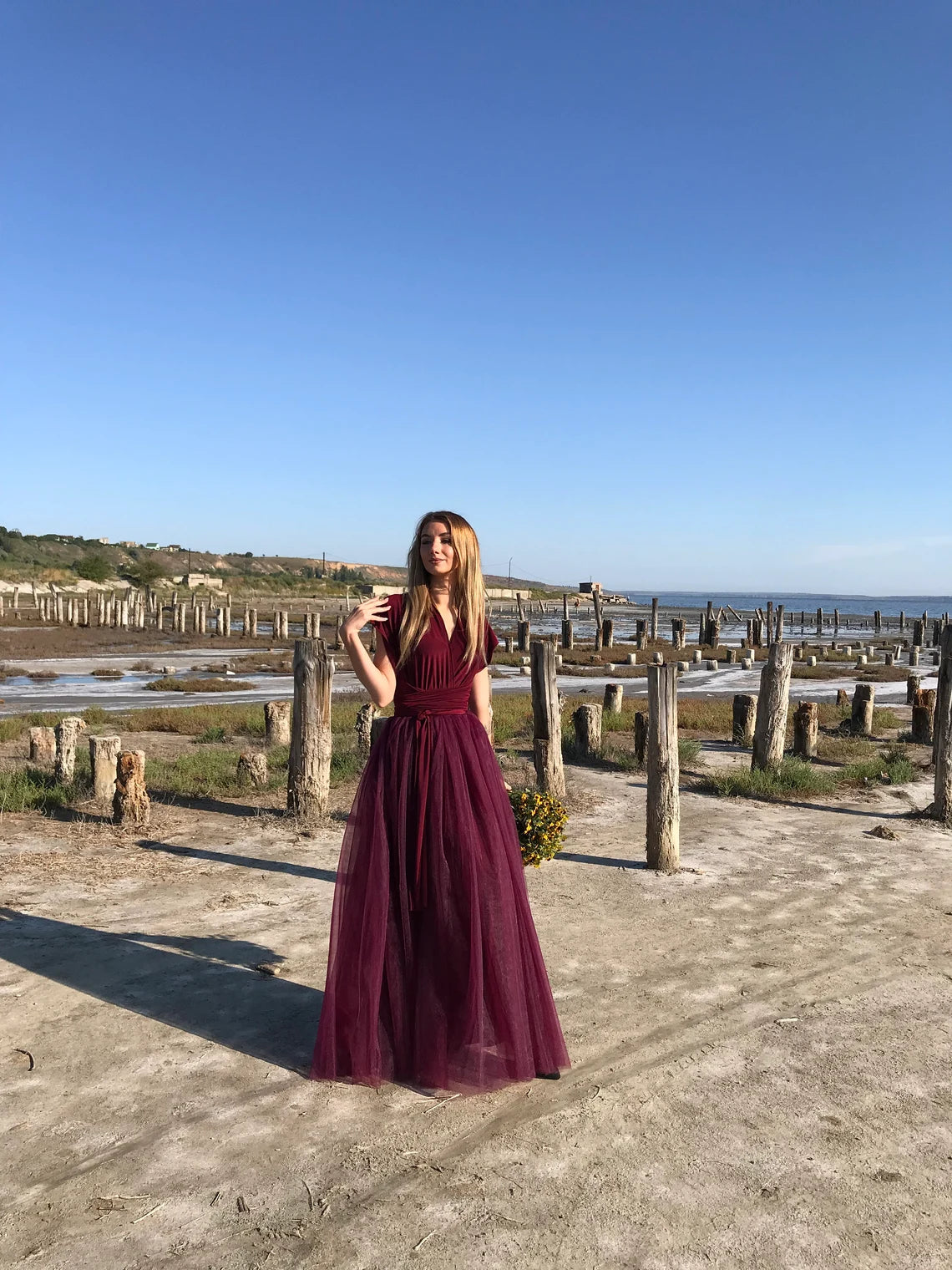 Prom dress long burgundy, Tulle wedding dress, Formal evening dress, Maxi infinity dress, Graduation party dress, Bridesmaid dress