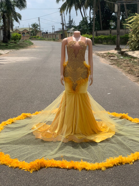 Vestido longo de baile, vestido de lantejoulas, vestido de sereia, vestido de baile de penas