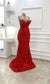 Beaded Sequined Corset Prom Dress
