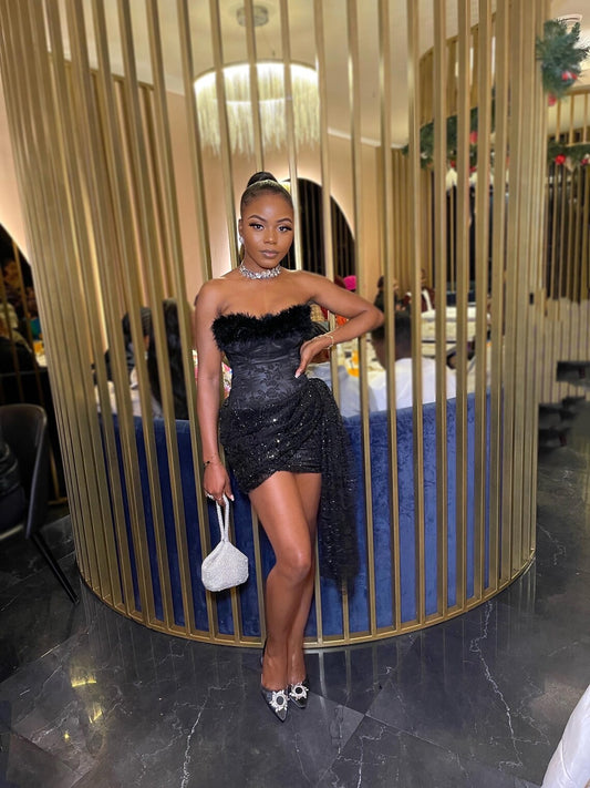 Little Black Party Dress for birthdays, dinner, reception parties