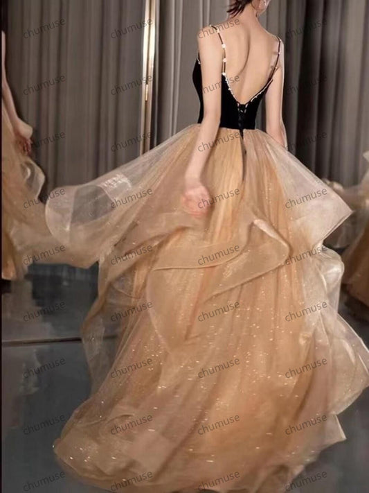 Vestido de noite de tule de fada, vestido de baile de princesa, vestido de baile, vestido de baile formal, vestido de festa à noite, vestido de coquetel, vestido de madrinha, vestido de aniversário