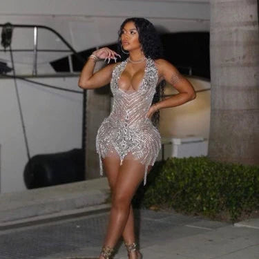 Short Prom Dress For Black Girls Beaded Crystals Birthday Party Dresses Evening Gown Customized