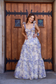 Vestido de fiesta con estampado de flores, tirantes finos, estilo princesa, para ocasiones formales, corte A