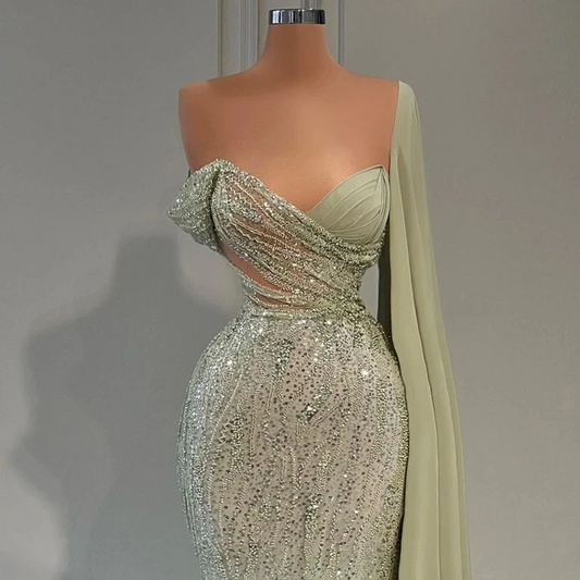 Vestidos de noite de fita de luxo, trompete brilhante, coração, sexy, sem mangas, costas nuas, vestidos de baile femininos, vestidos formais de festa